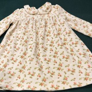 Floral Velour Long Sleeve Dress